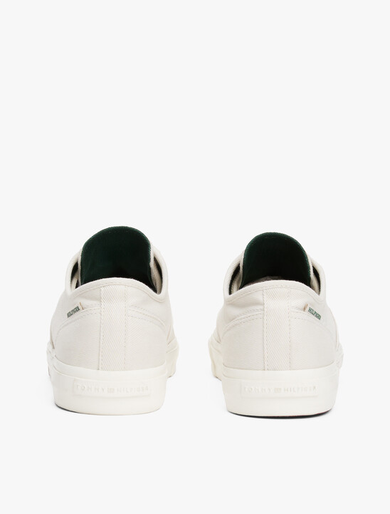 Canvas Embossed Logo Trainers