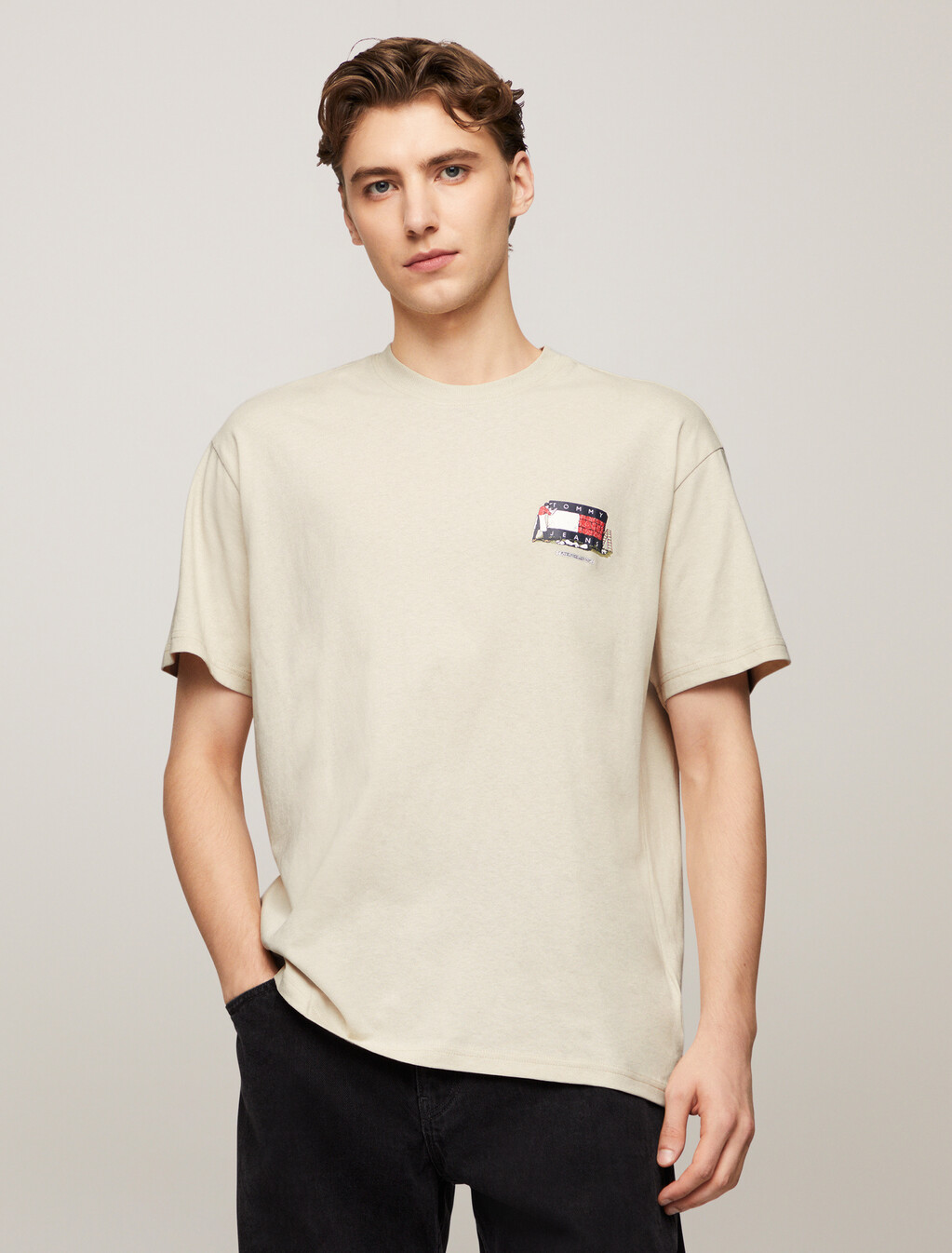 Back Logo Relaxed T-Shirt, Newsprint, hi-res