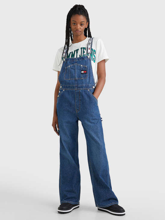 RECYCLED DENIM DUNGAREES