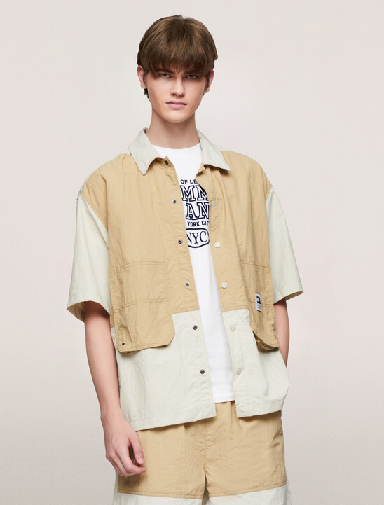 Skate Fit Color Block Shacket