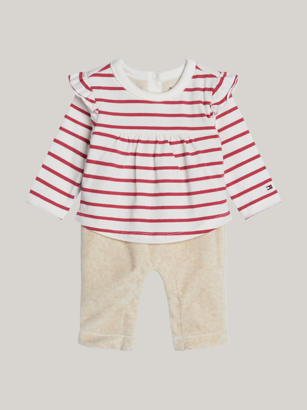 Stripe One-Piece Outfit, Heritage Pink Stripe, hi-res