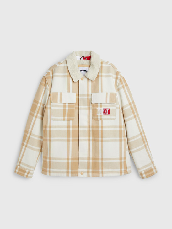 Exclusive Sherpa Collar Check Jacket