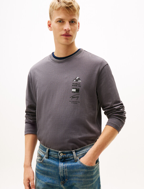 Back Graphic Relaxed Long Sleeve T-Shirt