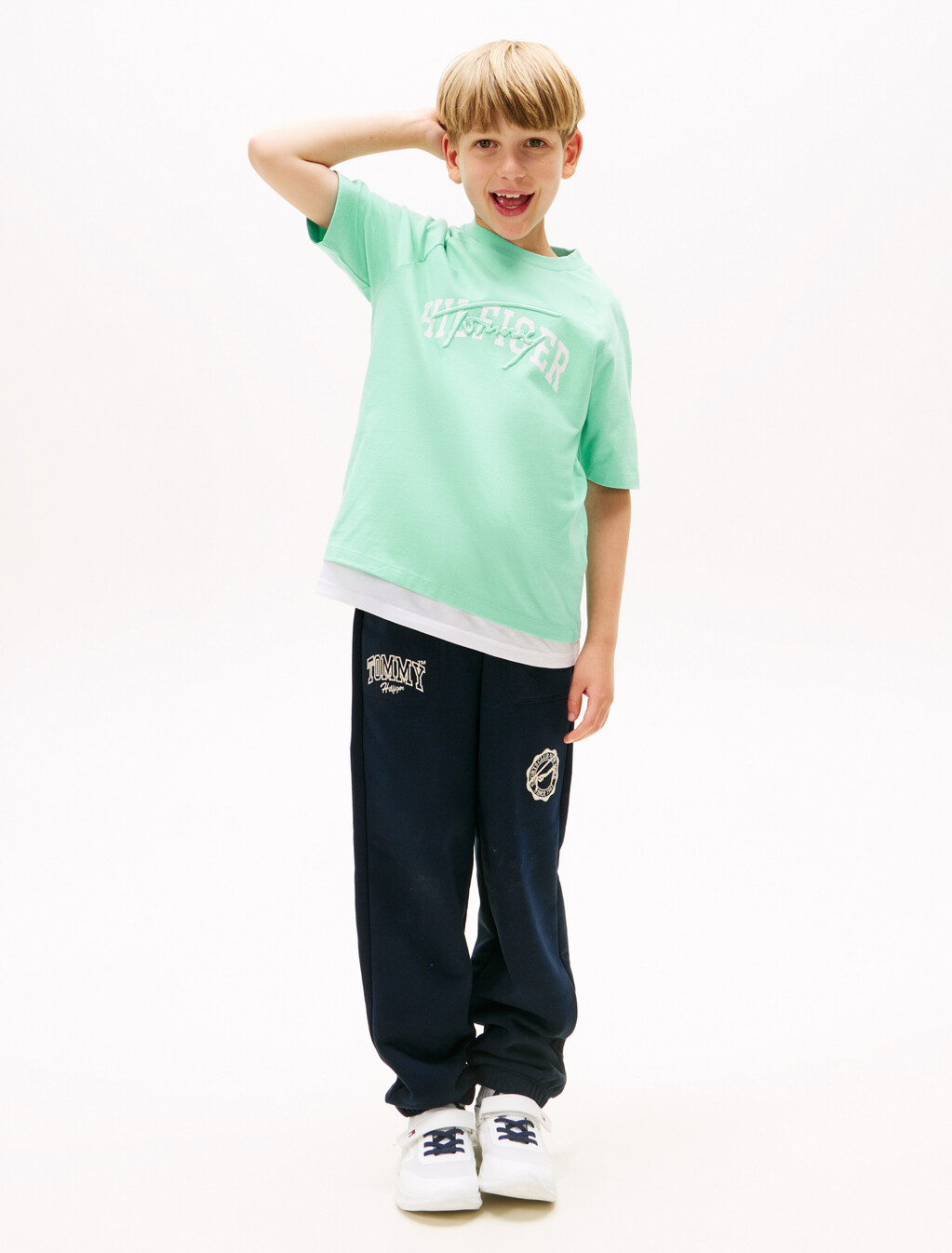 Boys Mixed Graphic T-Shirt, Menthol, hi-res