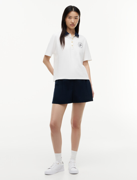 Regular Fit Gold-Tone Button Polo Shirt