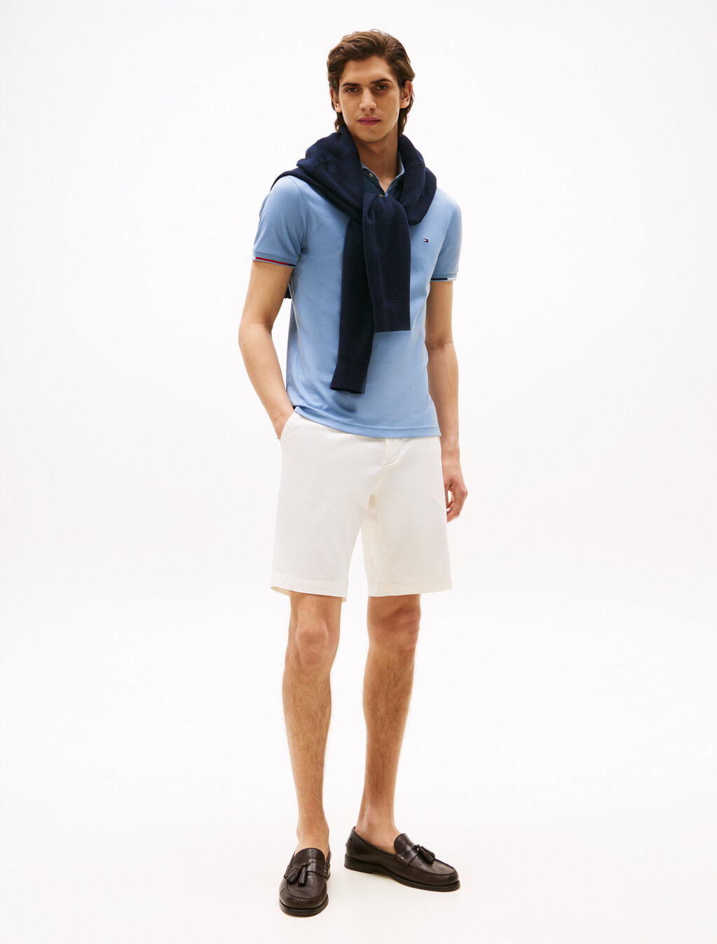 修身版型標誌 Polo 衫, Brisk Blue, hi-res