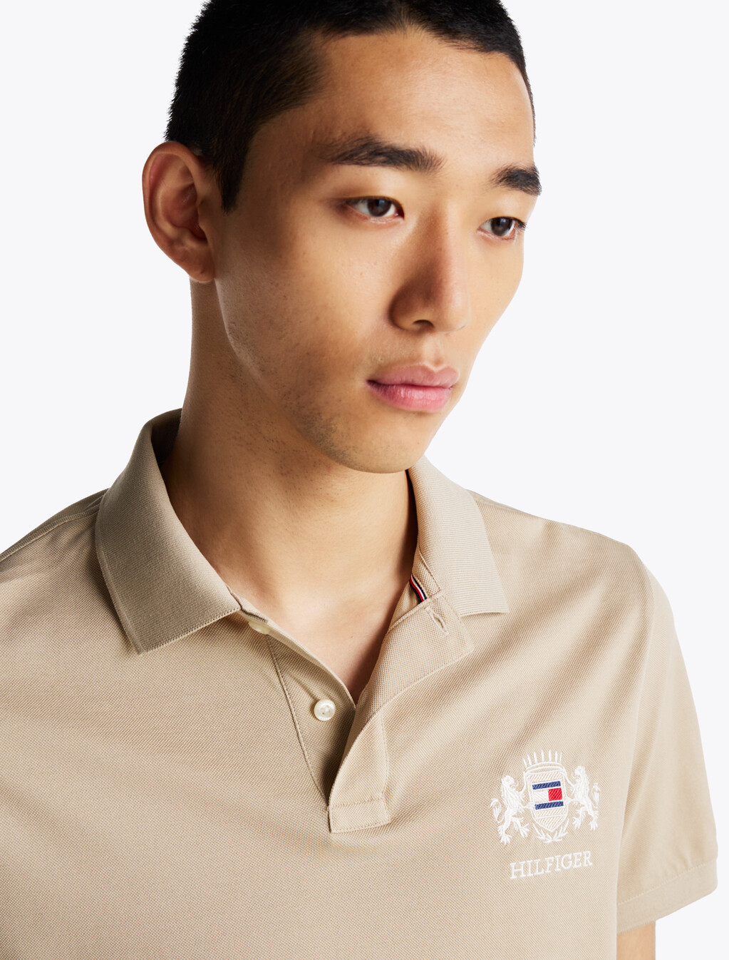 Regular Fit Logo Embroidery Polo Shirt, Sandalwood, hi-res