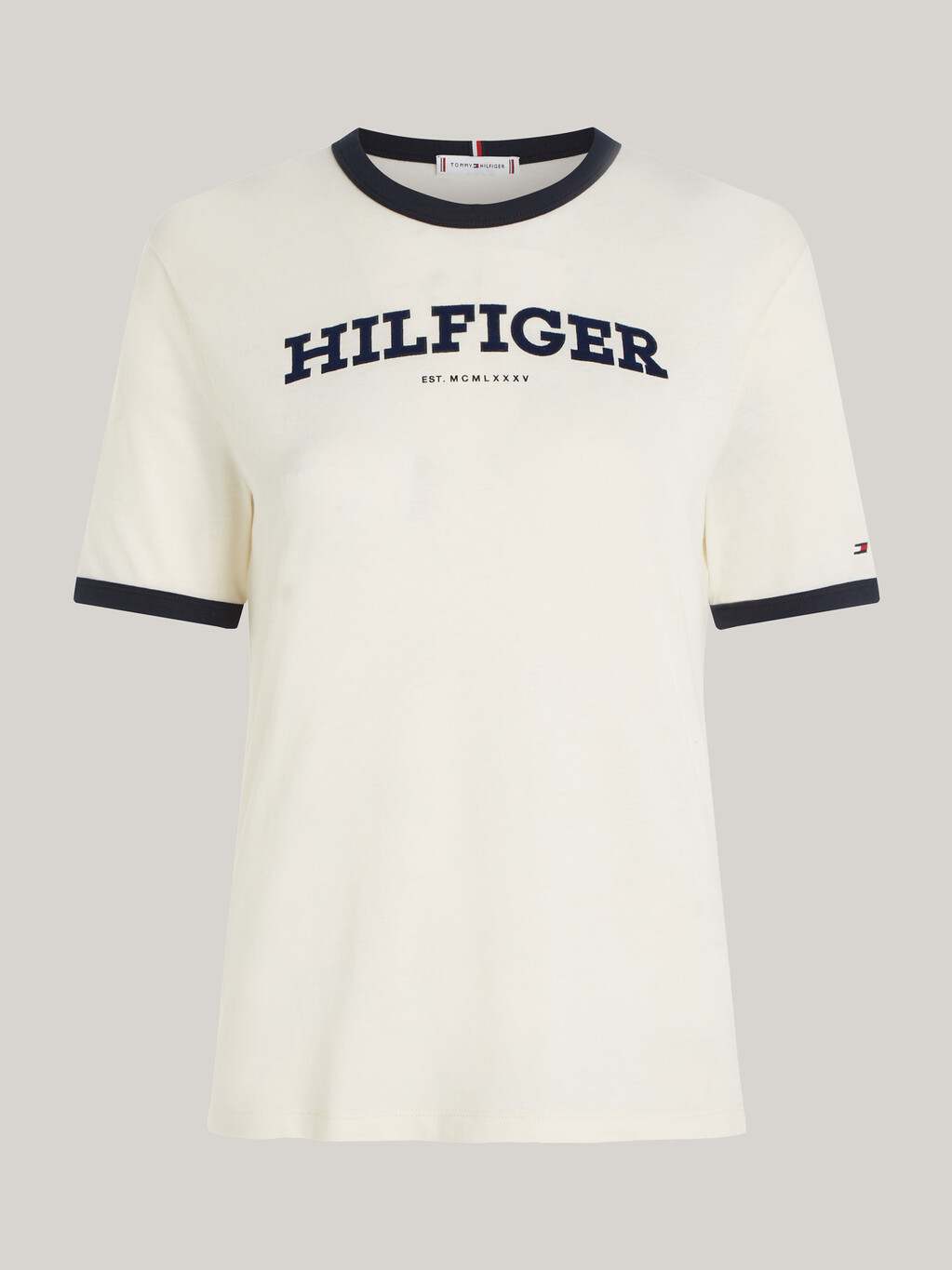 Hilfiger Monotype 植絨Logo T 恤, Calico, hi-res