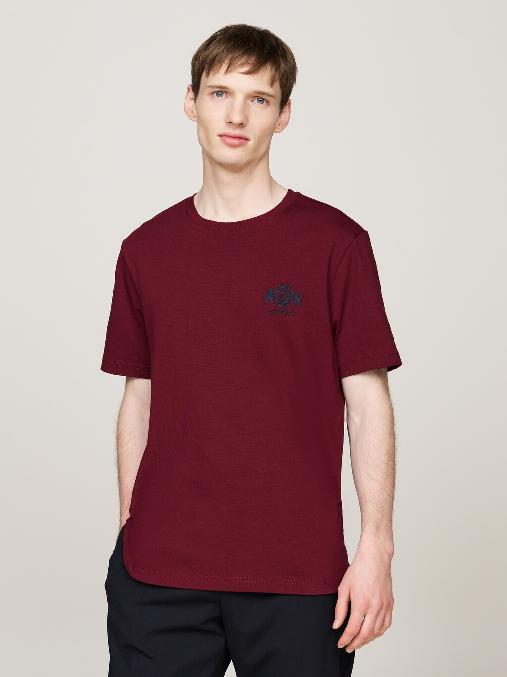 Logo Embroidery T-Shirt, Deep Rouge, hi-res