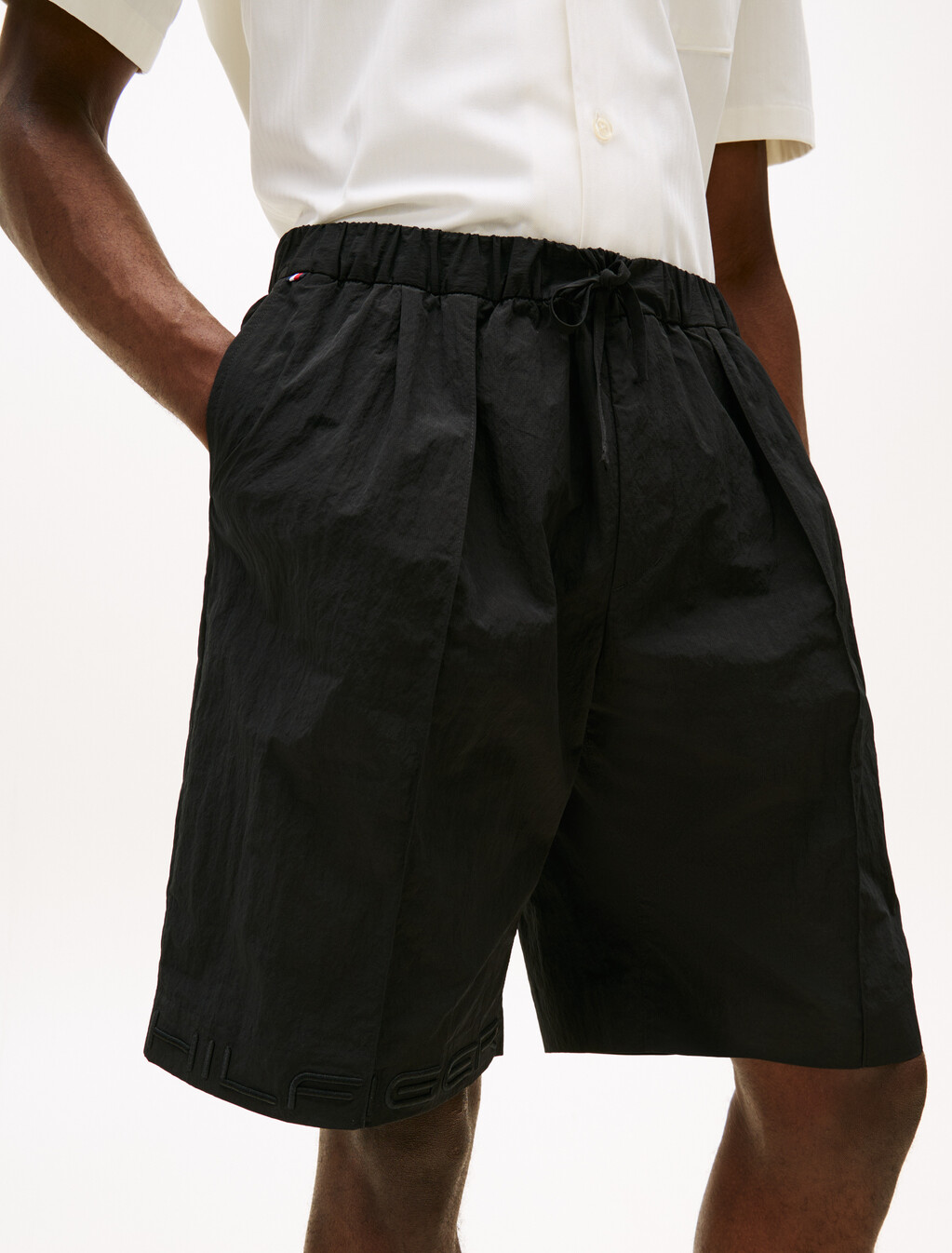 The APXGP Collection Tonal Embroidery Shorts, Black, hi-res
