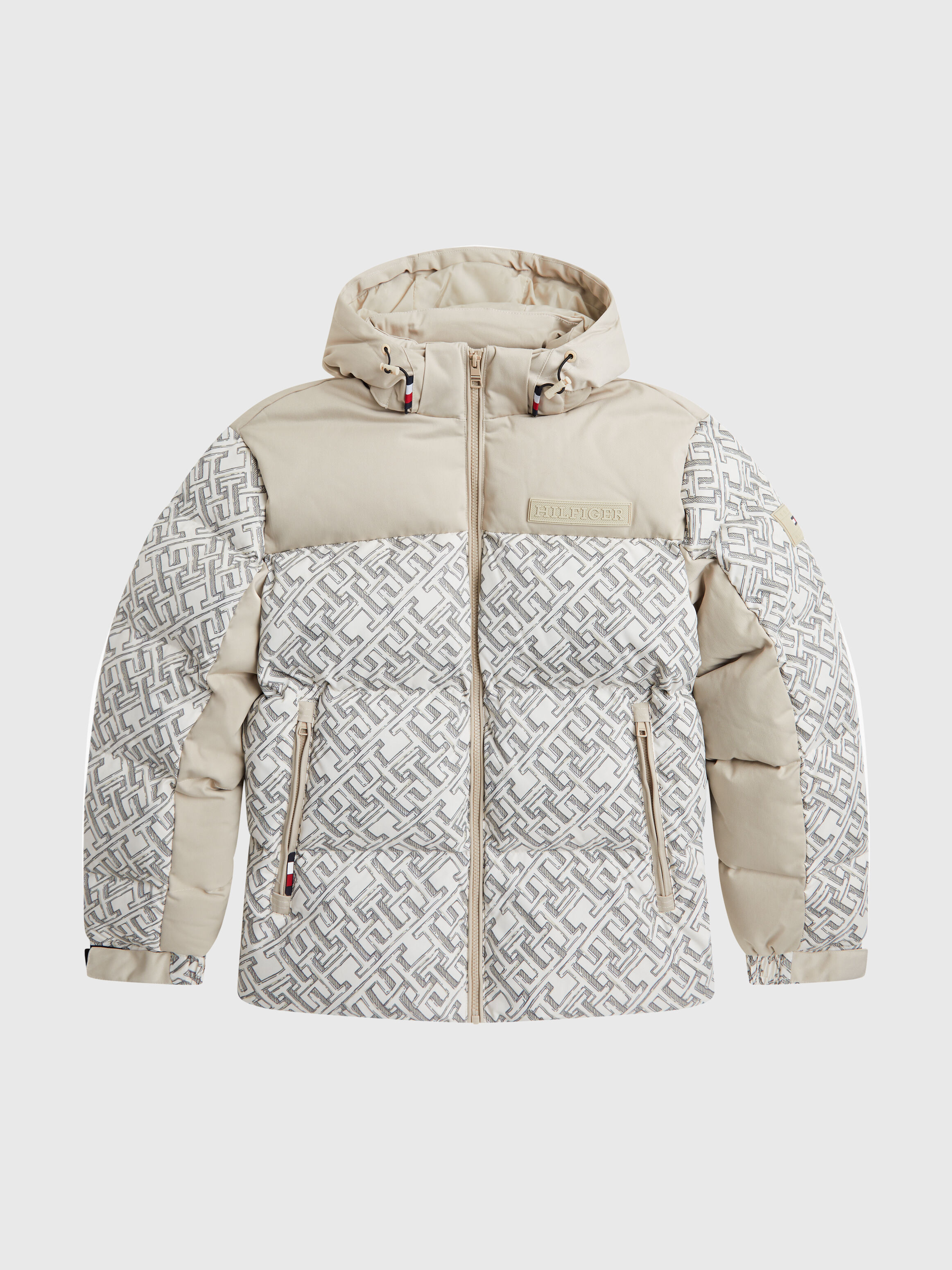 Camo goose down top jacket