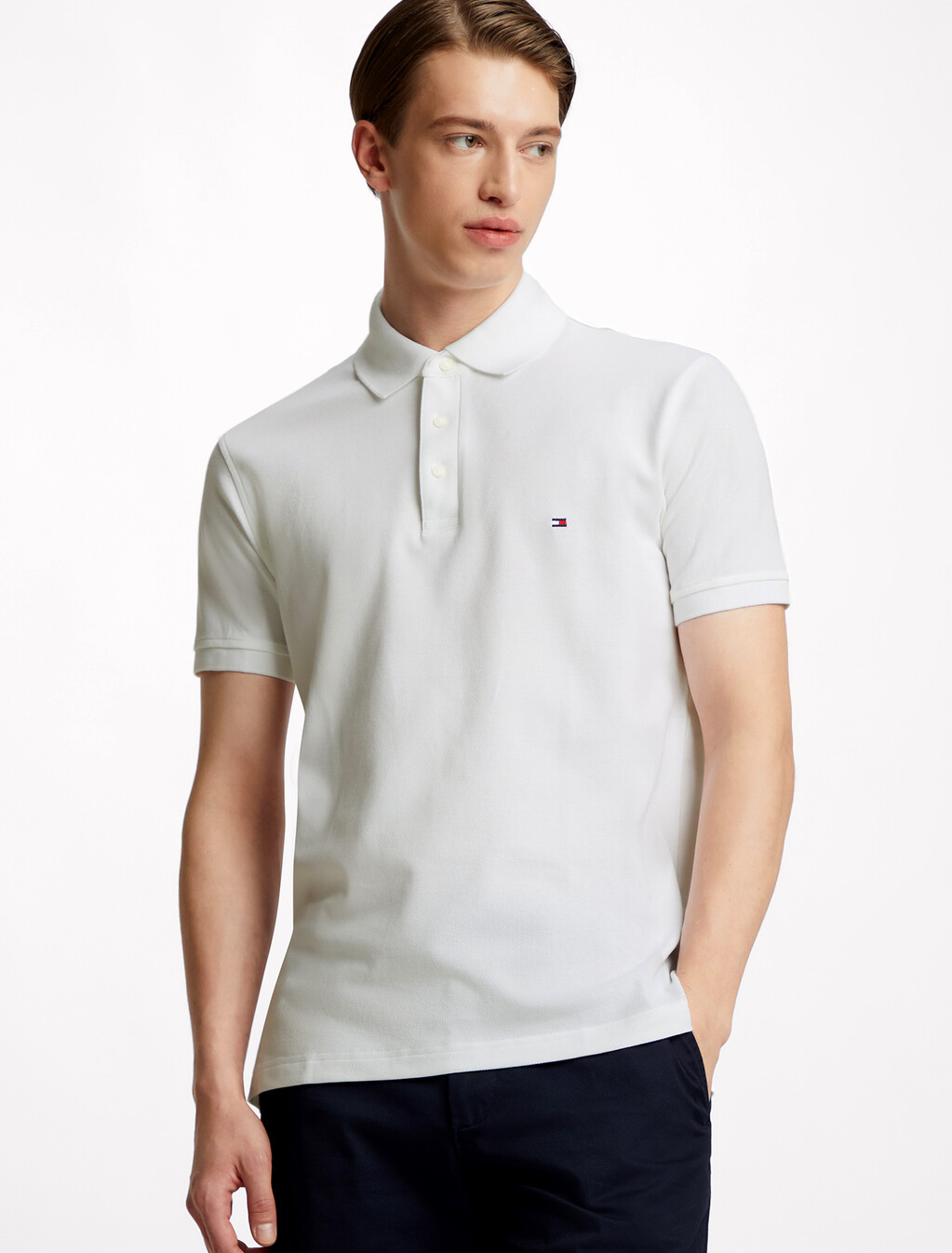 1985 Slim Polo Shirt, White, hi-res