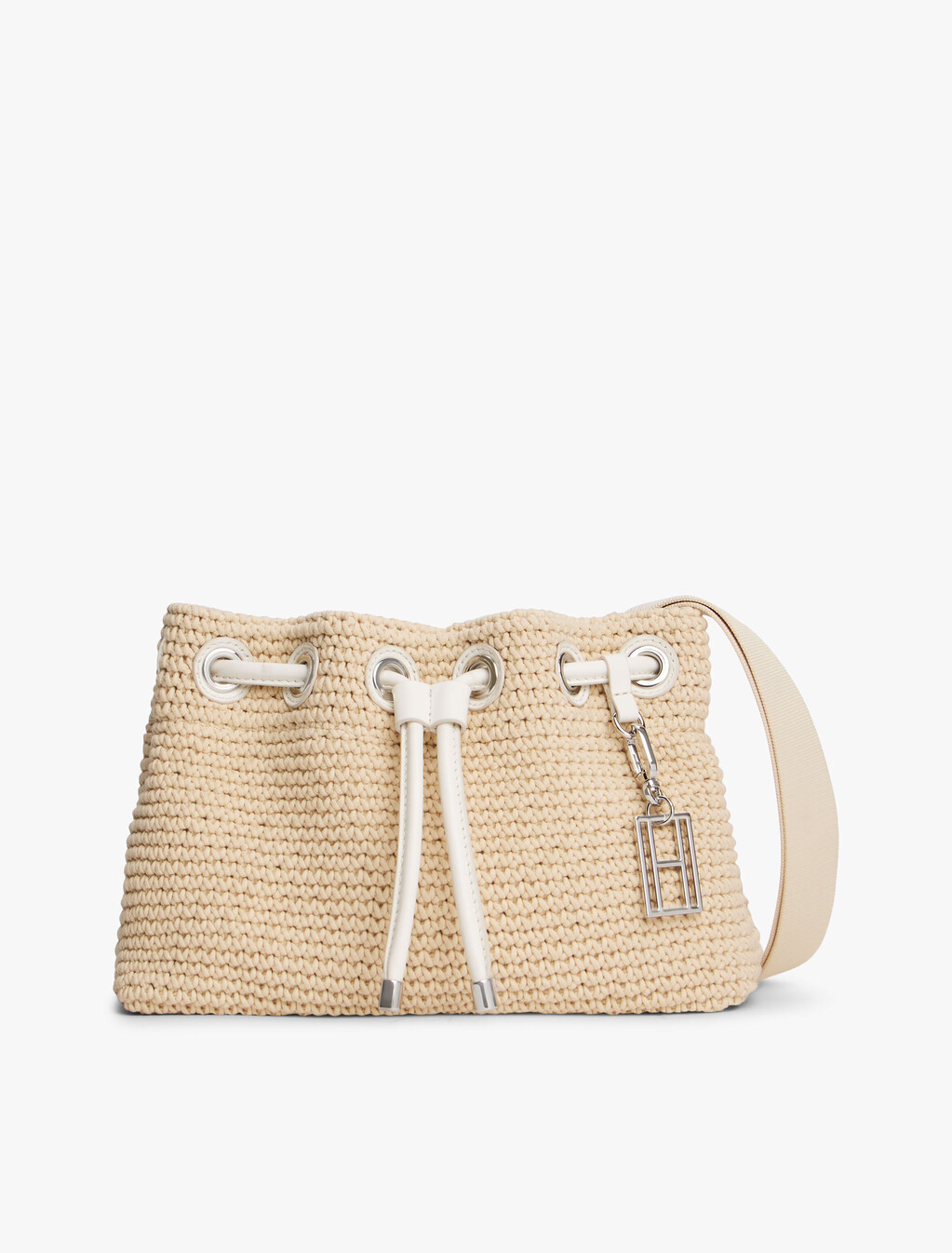 The Runway Collection Crochet Shoulder Bag, Ecru, hi-res