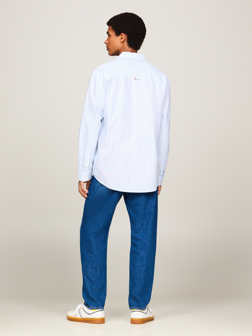 經典條紋標準版型襯衫, Coastal Cobalt Stripe, hi-res