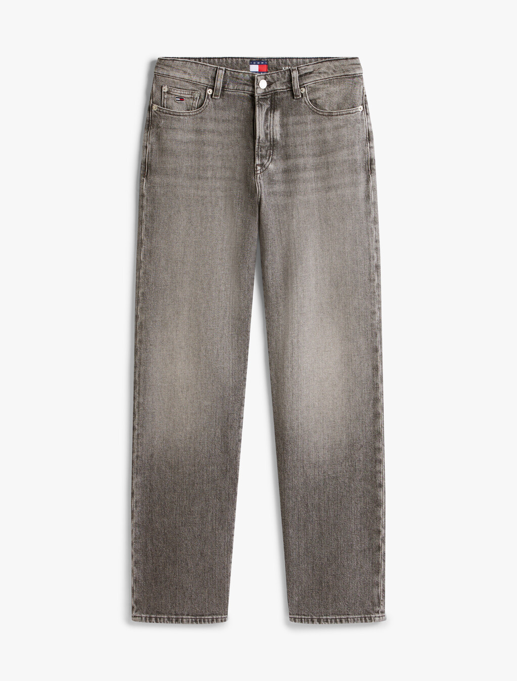 Mid Rise Slim Straight Jeans, Denim Grey 01, hi-res