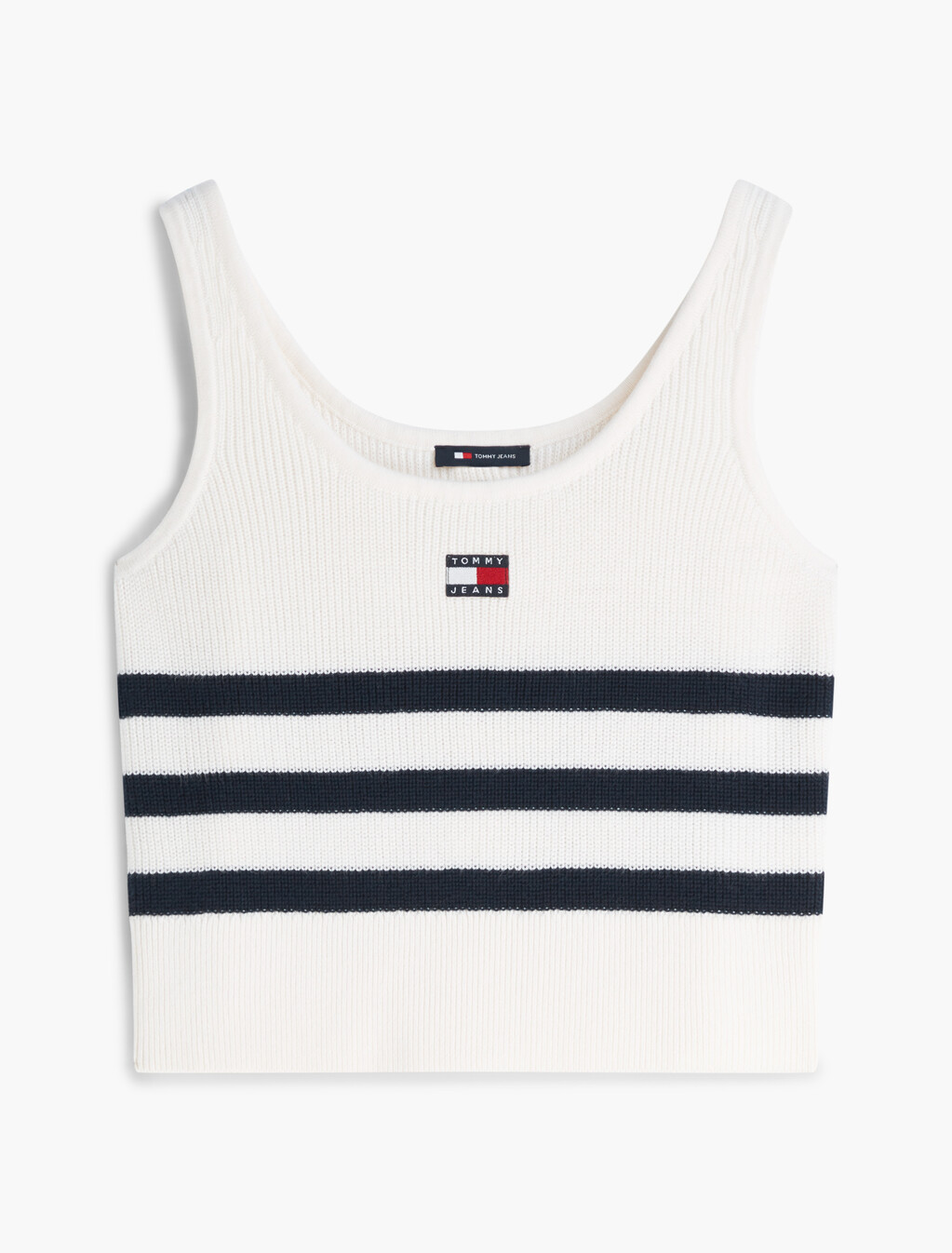 Tommy 徽章條紋針織背心, Ancient White / Stripe, hi-res