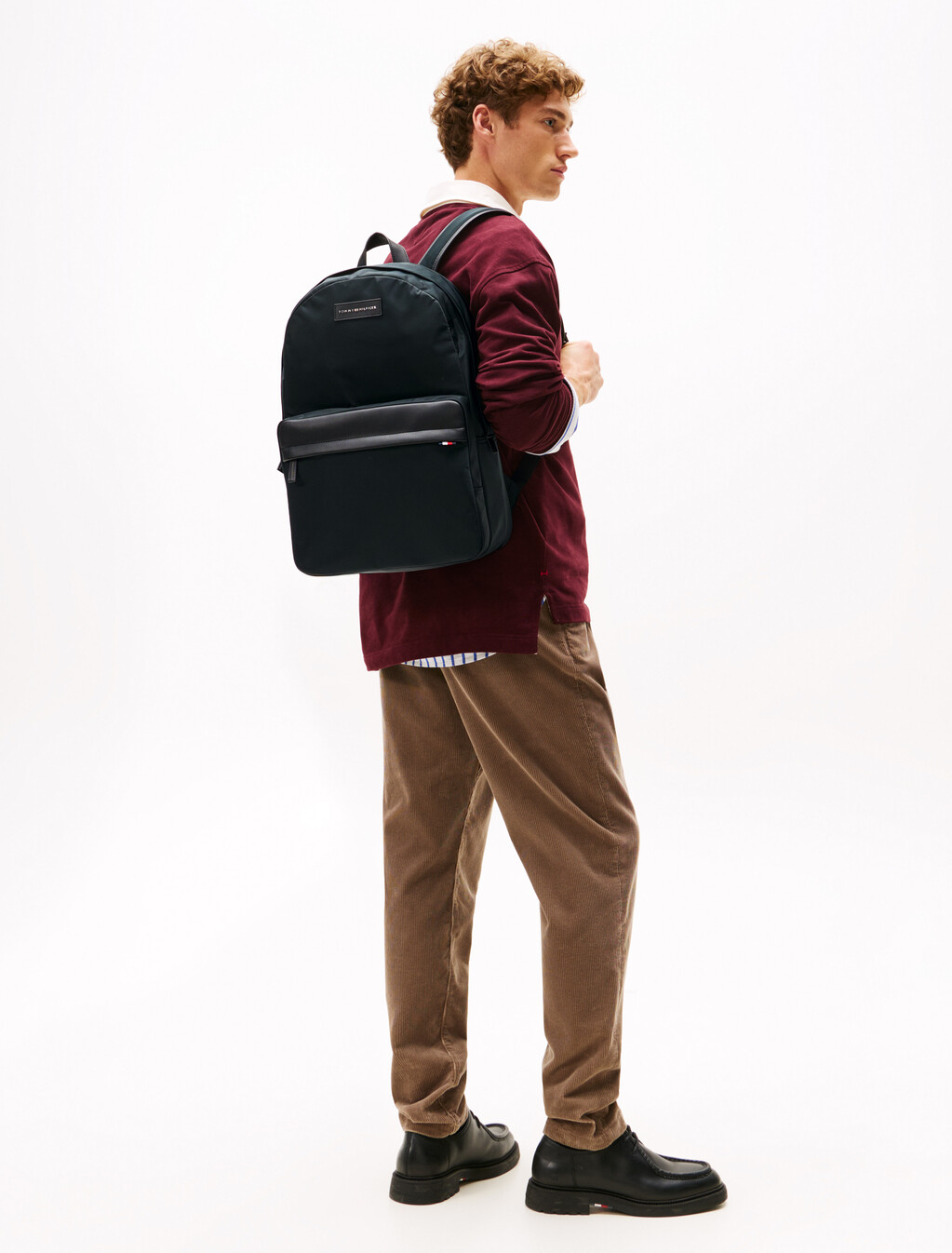 Logo Patch Backpack, Black, hi-res