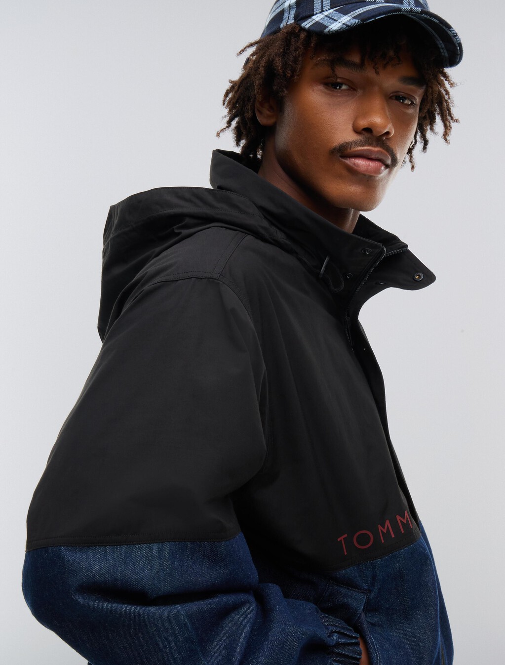 Tommy Hilfiger x FRGMT 撞色拼接休閒外套, Black / Flat Wash Denim, hi-res