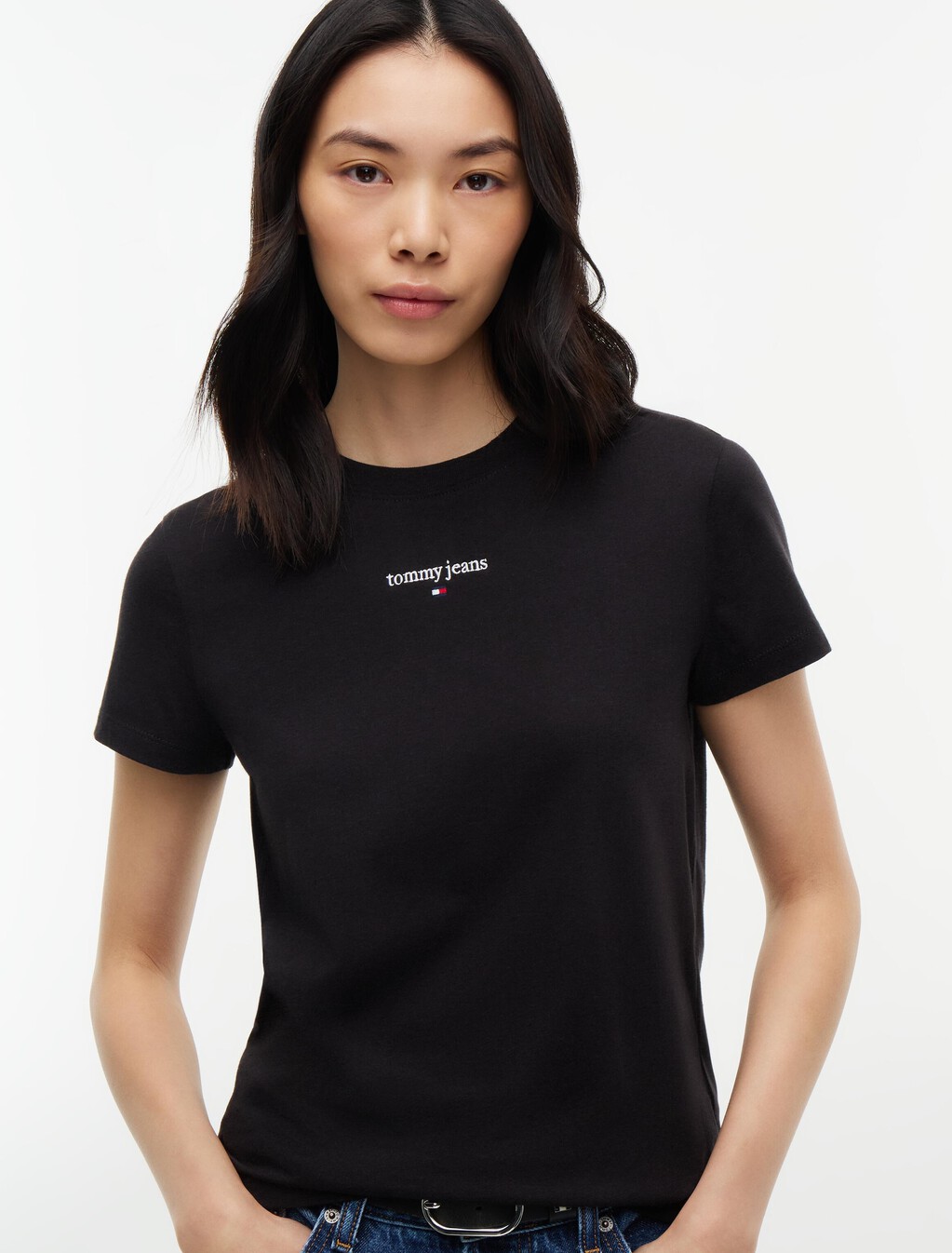 Logo Jersey Crew Neck T-Shirt, Black, hi-res