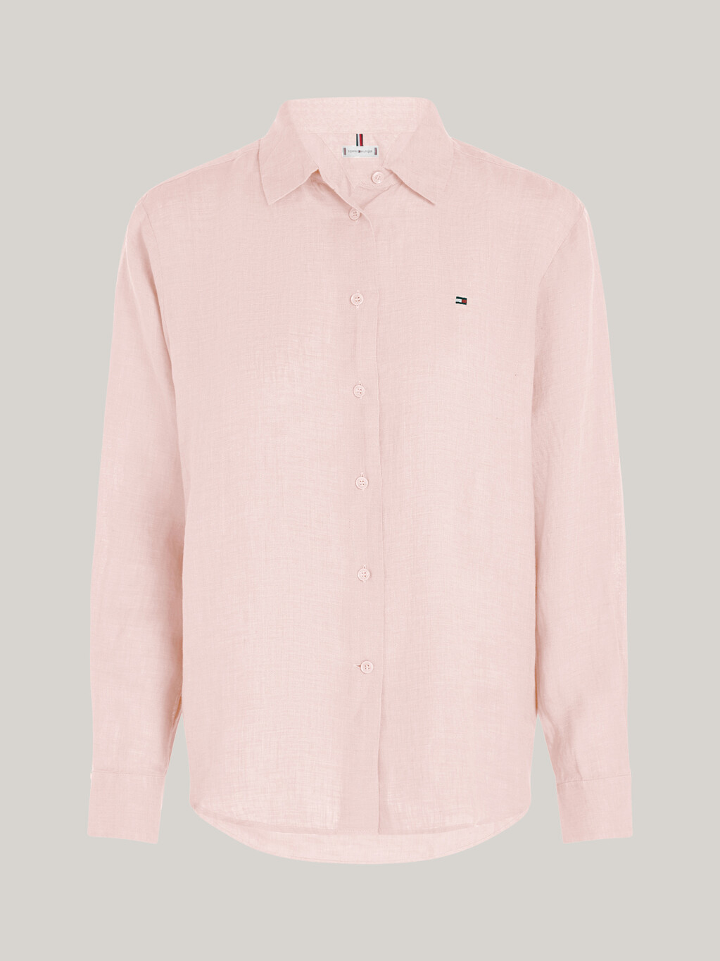 亞麻寬鬆襯衫, Whimsy Pink, hi-res