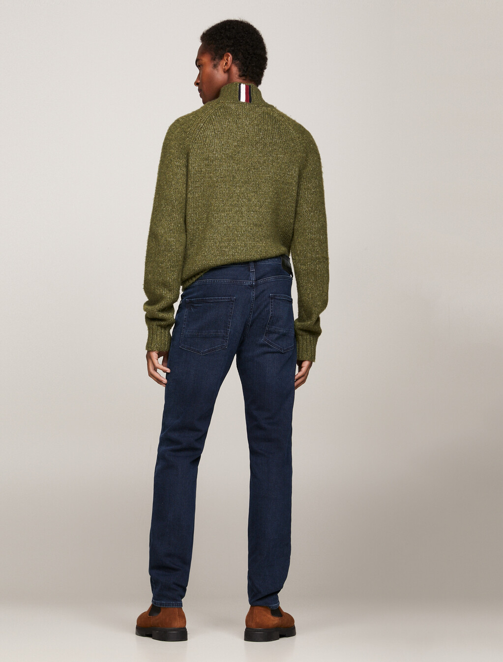 Denton Fitted Straight Jeans, Meek Blue Black, hi-res
