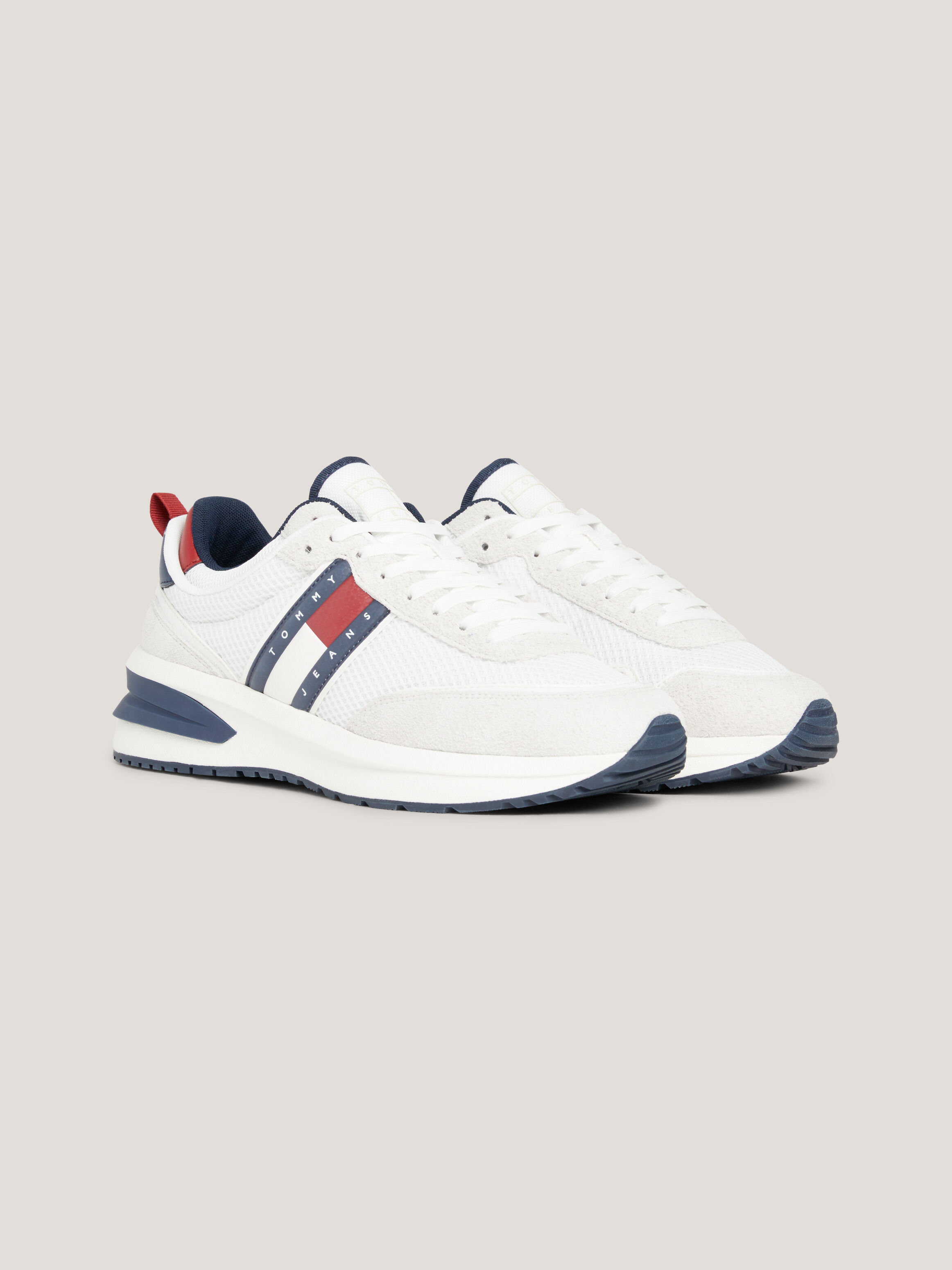 Tommy hilfiger chunky sole leather trainers best sale