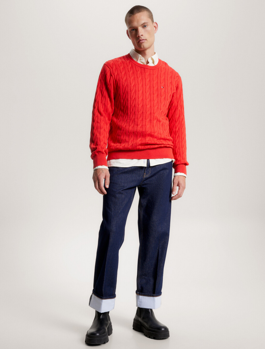 Classics Cable Knit Relaxed Fit Jumper, Fireworks, hi-res