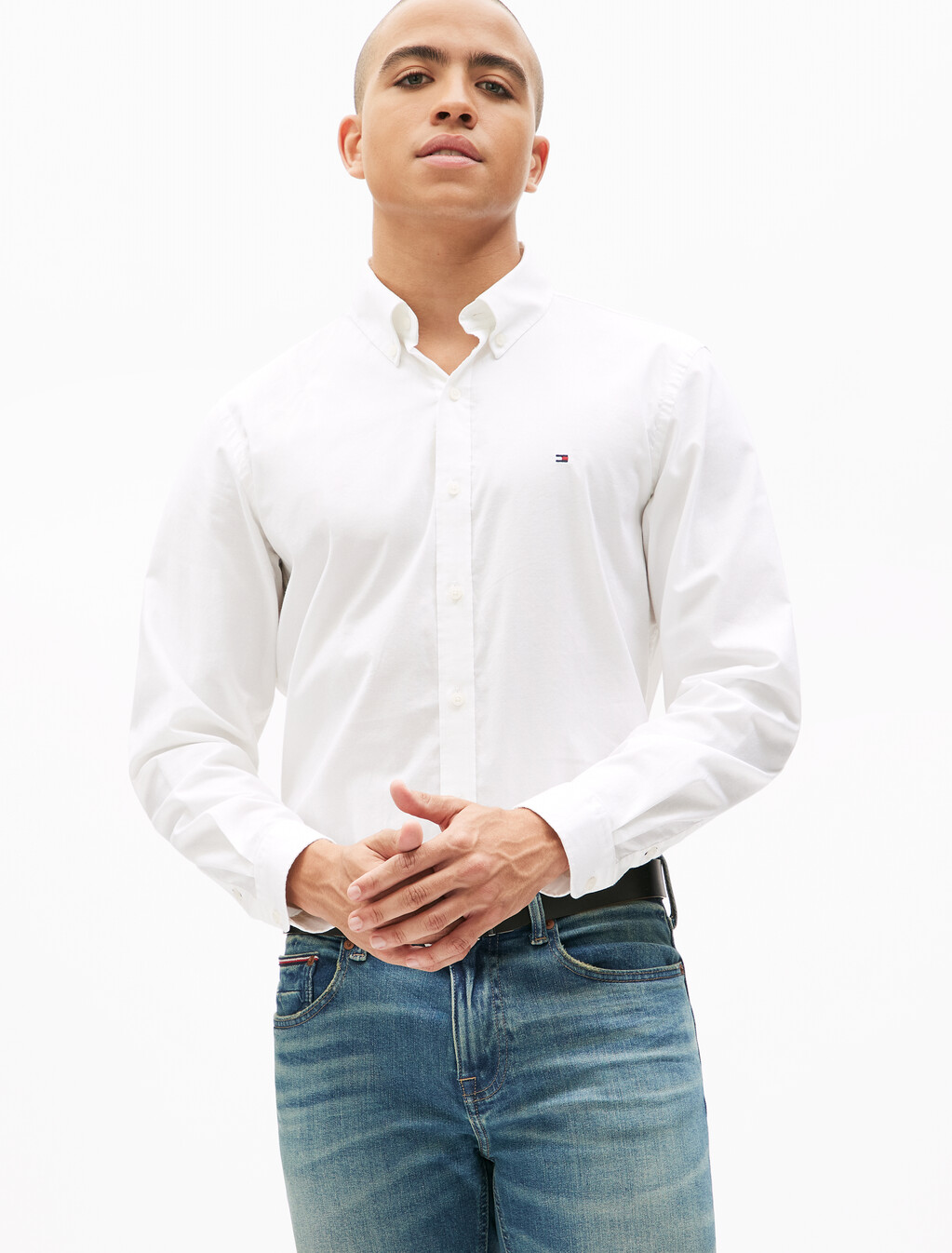 輕量牛津純色襯衫, Th Optic White, hi-res