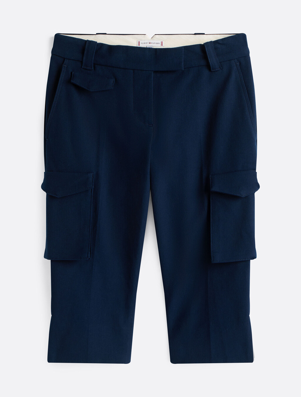 The Runway Collection Slim Cropped Cargo Trousers, Dark Night Navy, hi-res