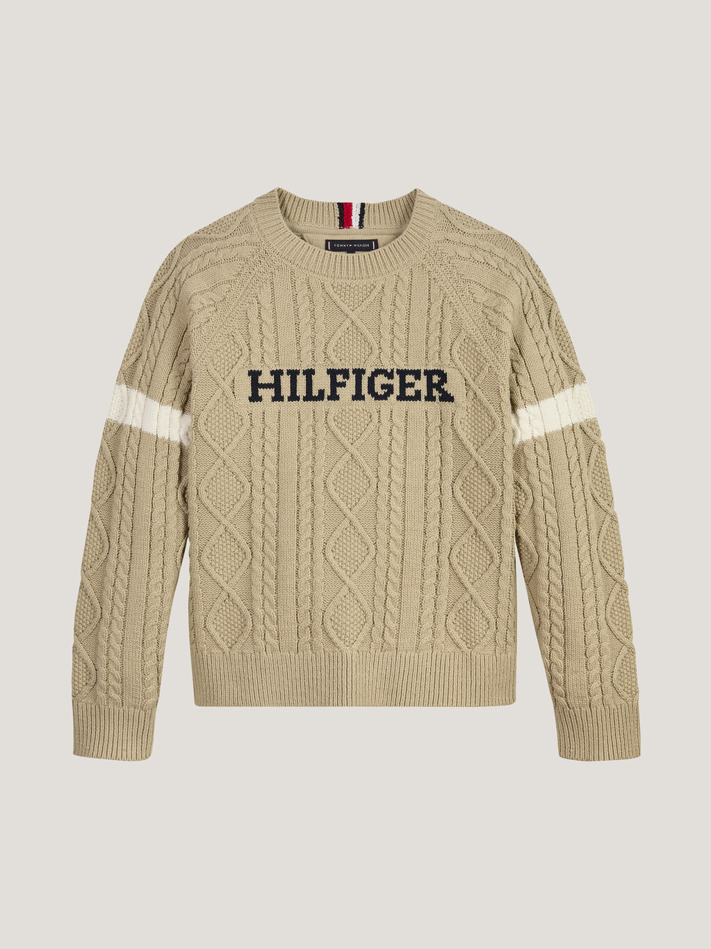 Hilfiger Monotype Cable Knit Archive Jumper, Merino, hi-res