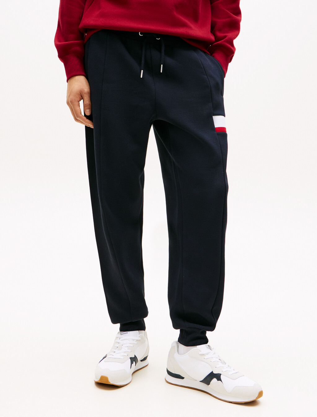 Stripe Insert Cotton Pique Sweatpant, Desert Sky, hi-res