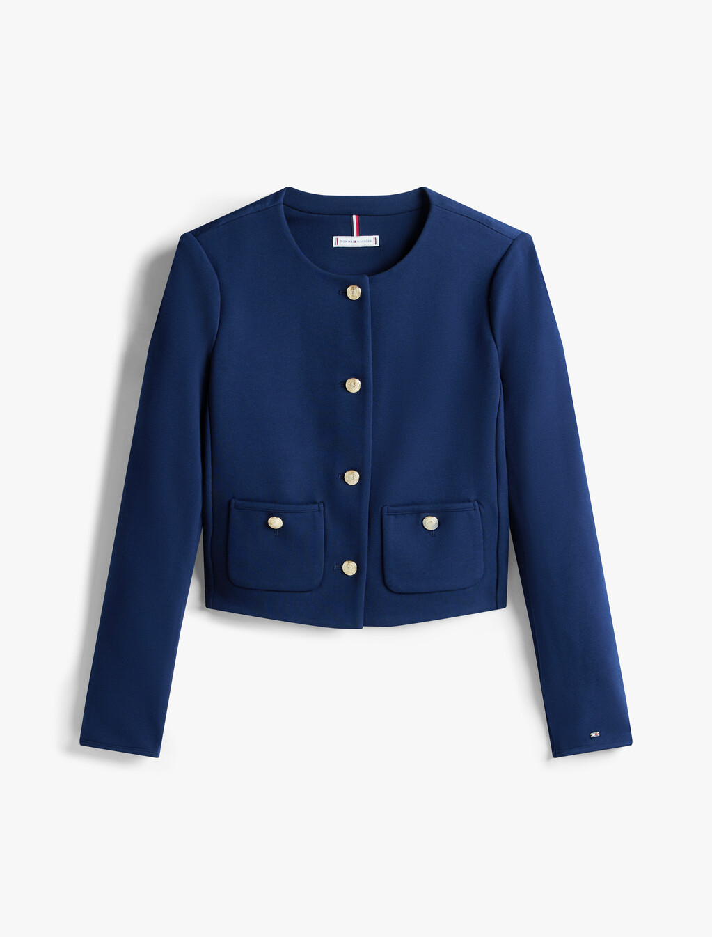 Ponte Gold Button Jacket, Dark Night Navy, hi-res