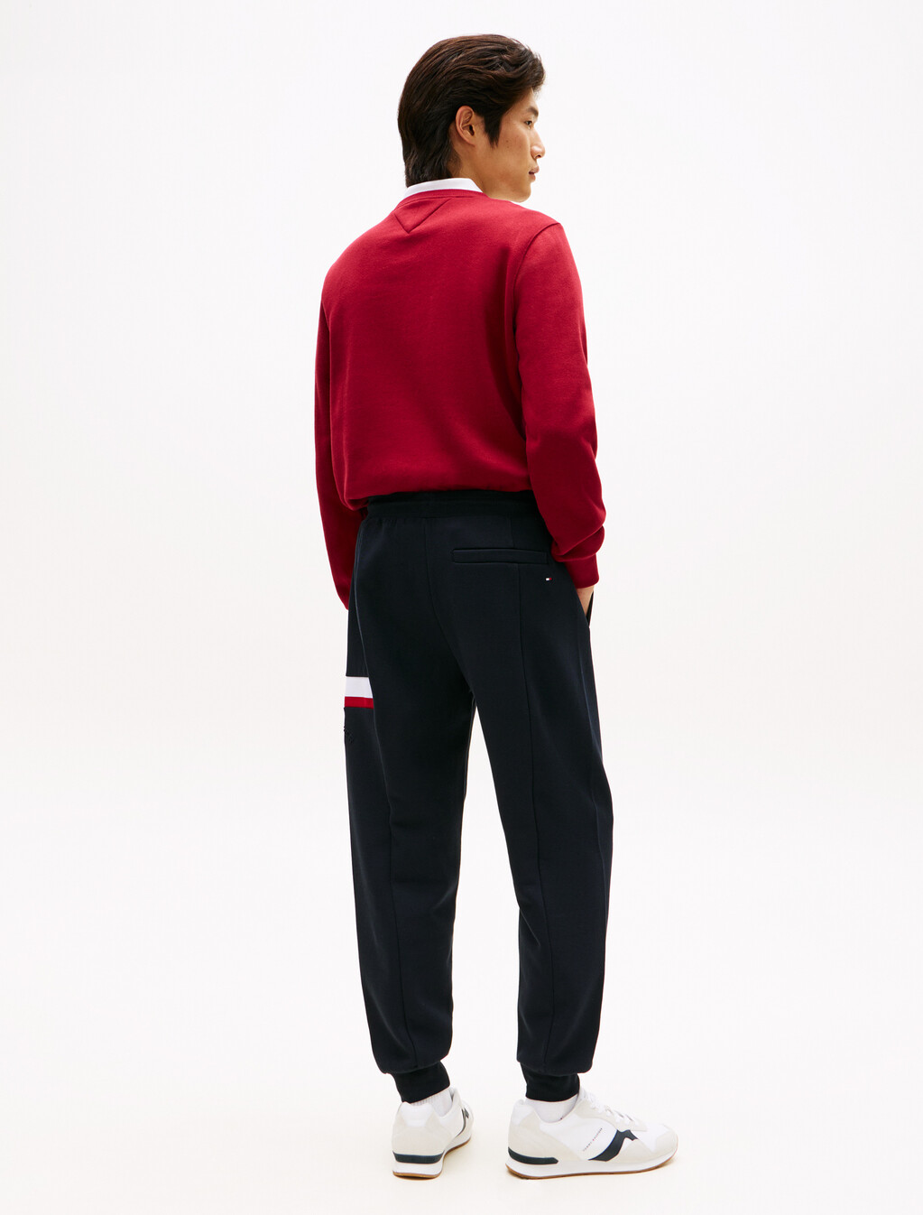 Stripe Insert Cotton Pique Sweatpant, Desert Sky, hi-res