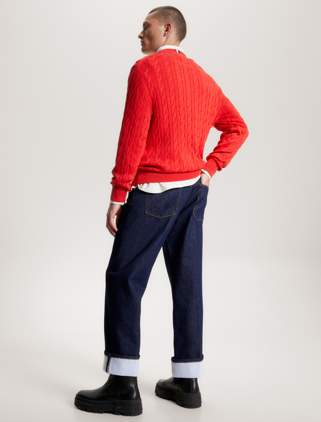 Classics Cable Knit Relaxed Fit Jumper, Fireworks, hi-res