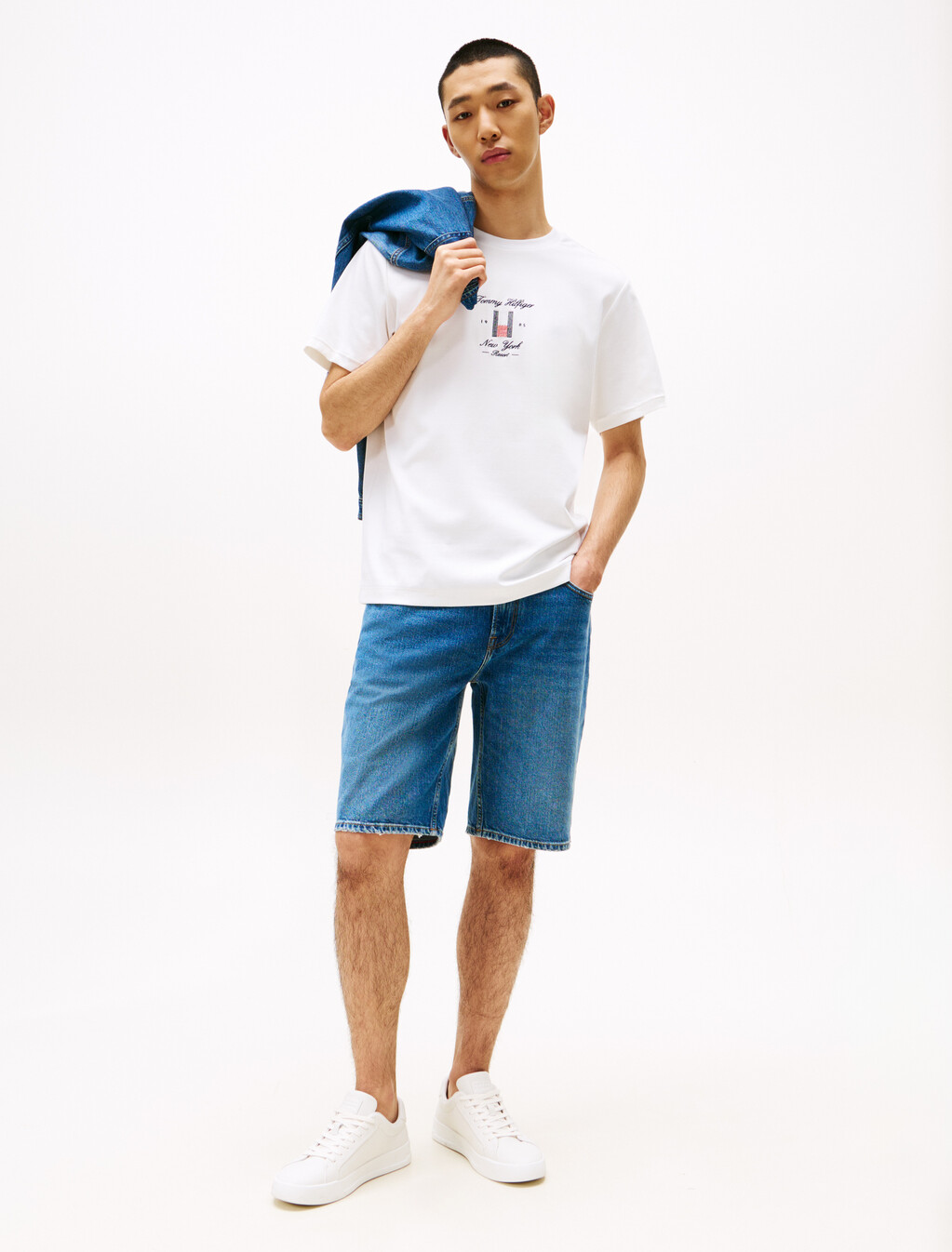 Seasonal Flag Logo T-Shirt, White, hi-res