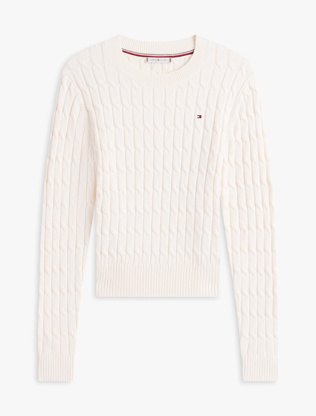 Cable Knit Crewneck Sweater, Calico, hi-res