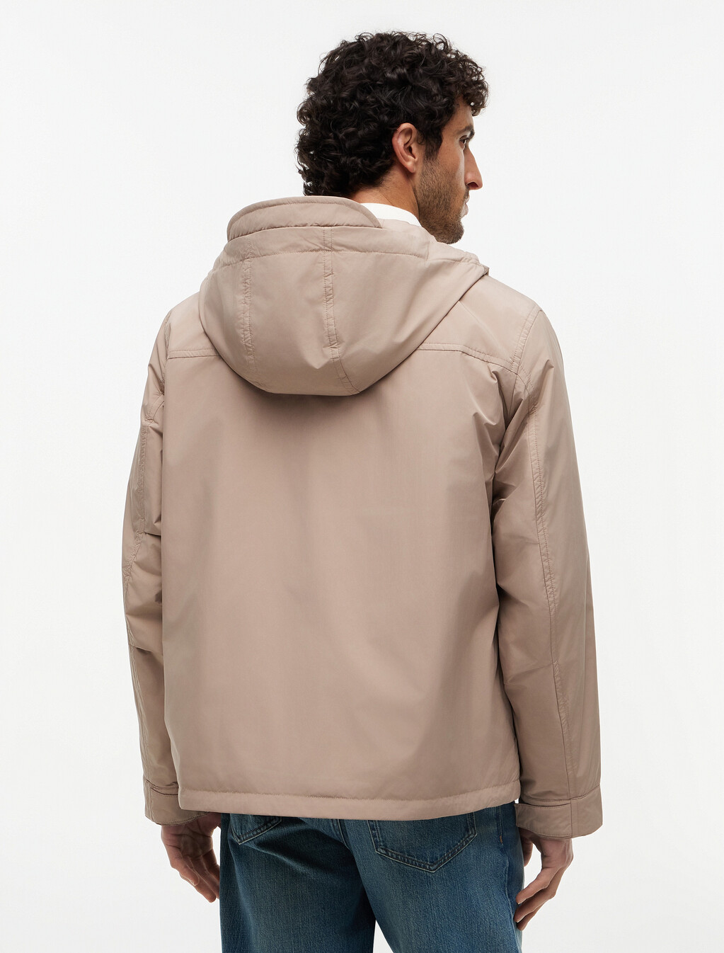 印花圖案平紋長袖 T 恤, Coastal Taupe, hi-res