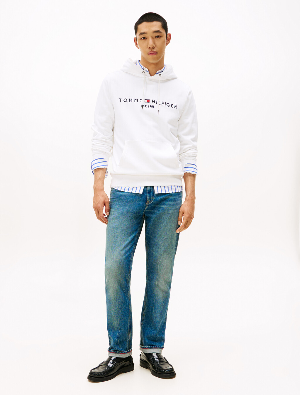 Tommy 標誌連帽衫, White, hi-res