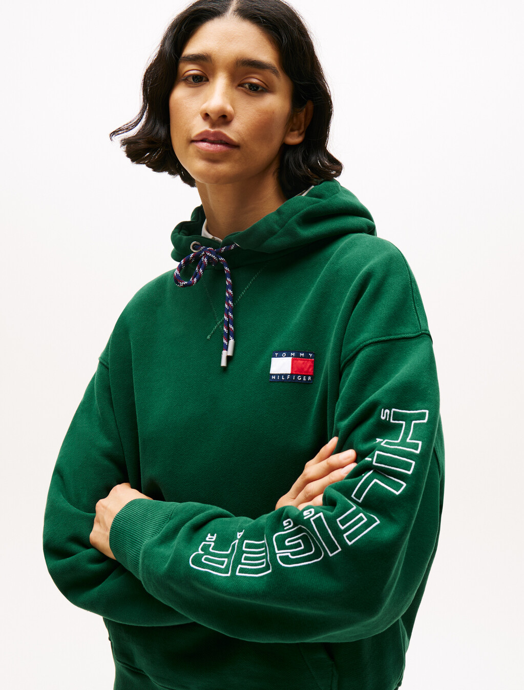 Hilfiger Sailing Relaxed Back Logo Hoody, Ornamental Green, hi-res
