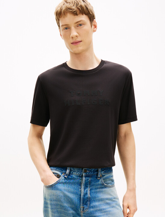 Tonal Logo Interlock Knit T-Shirt
