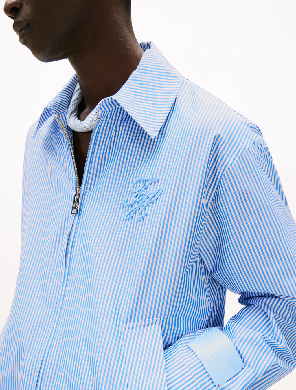 The Runway 系列伊薩卡條紋常春藤外套, Blue Stripe, hi-res