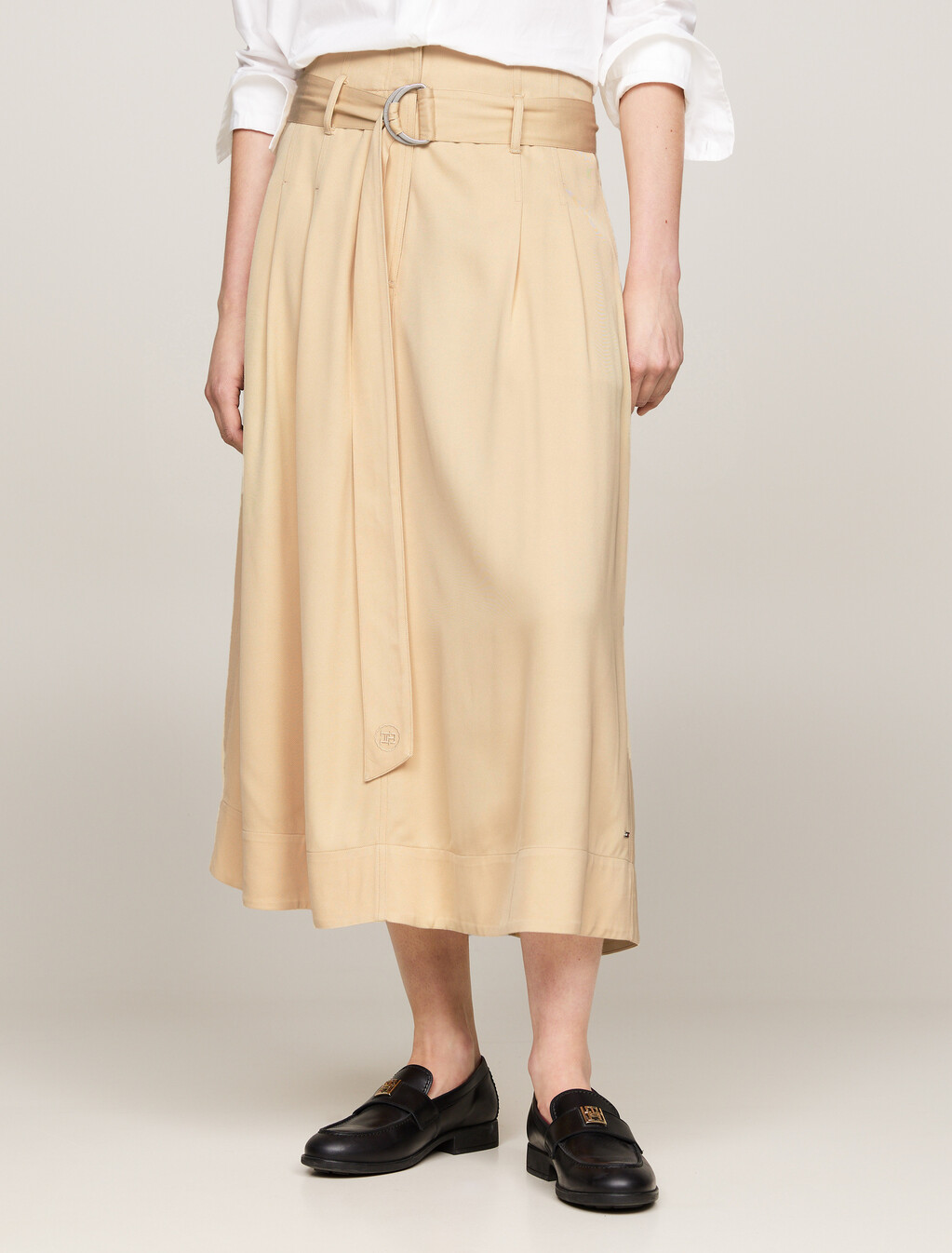 Belted Utility Midi Skirt, Country Ivory, hi-res