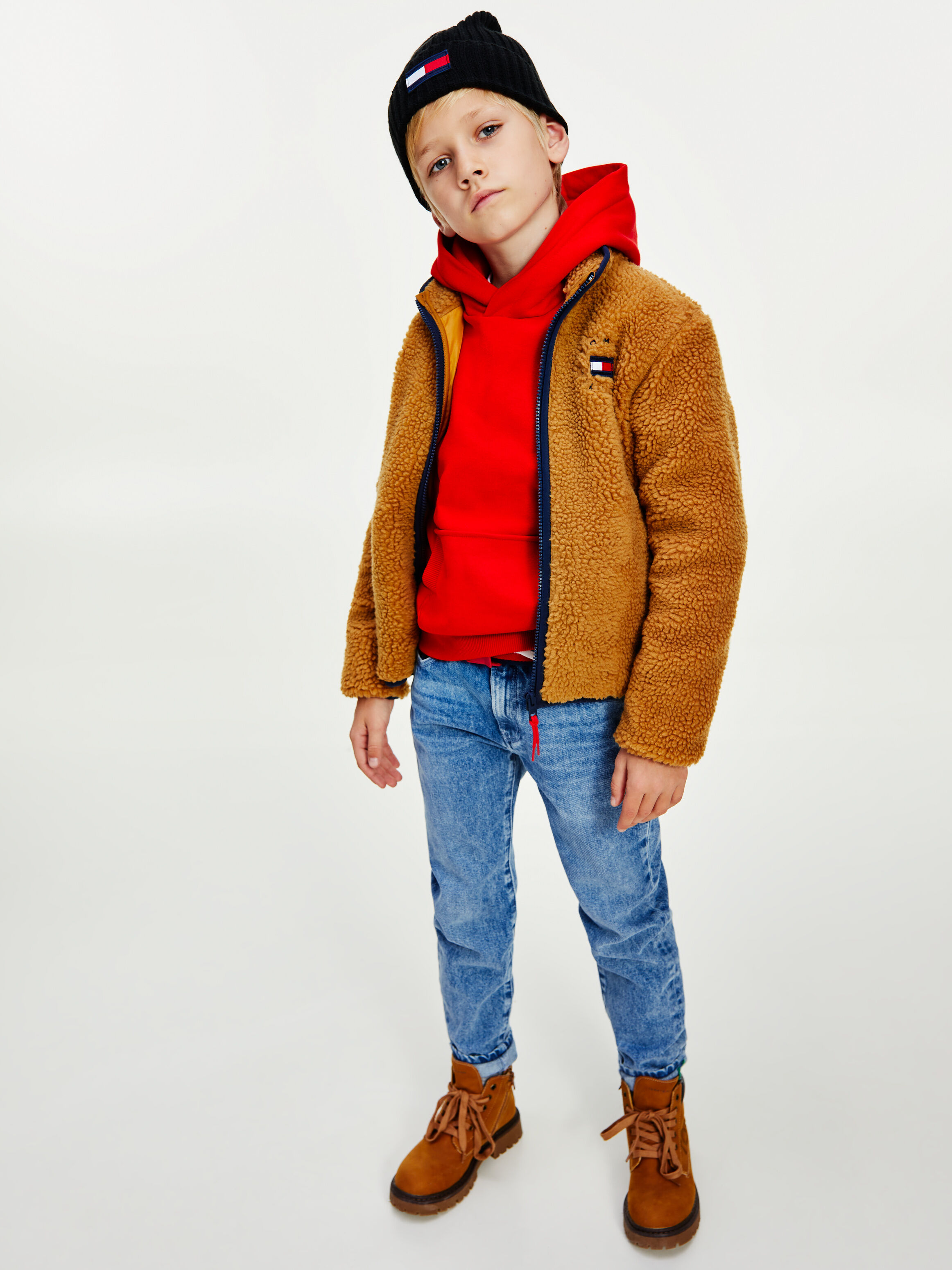 Tommy hilfiger sherpa zip jacket sales