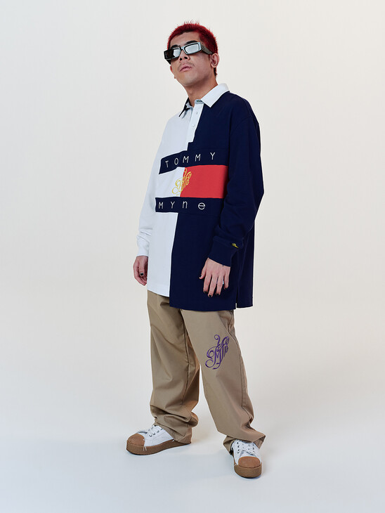 TOMMY X MYNE RELAXED RUGBY SHIRT