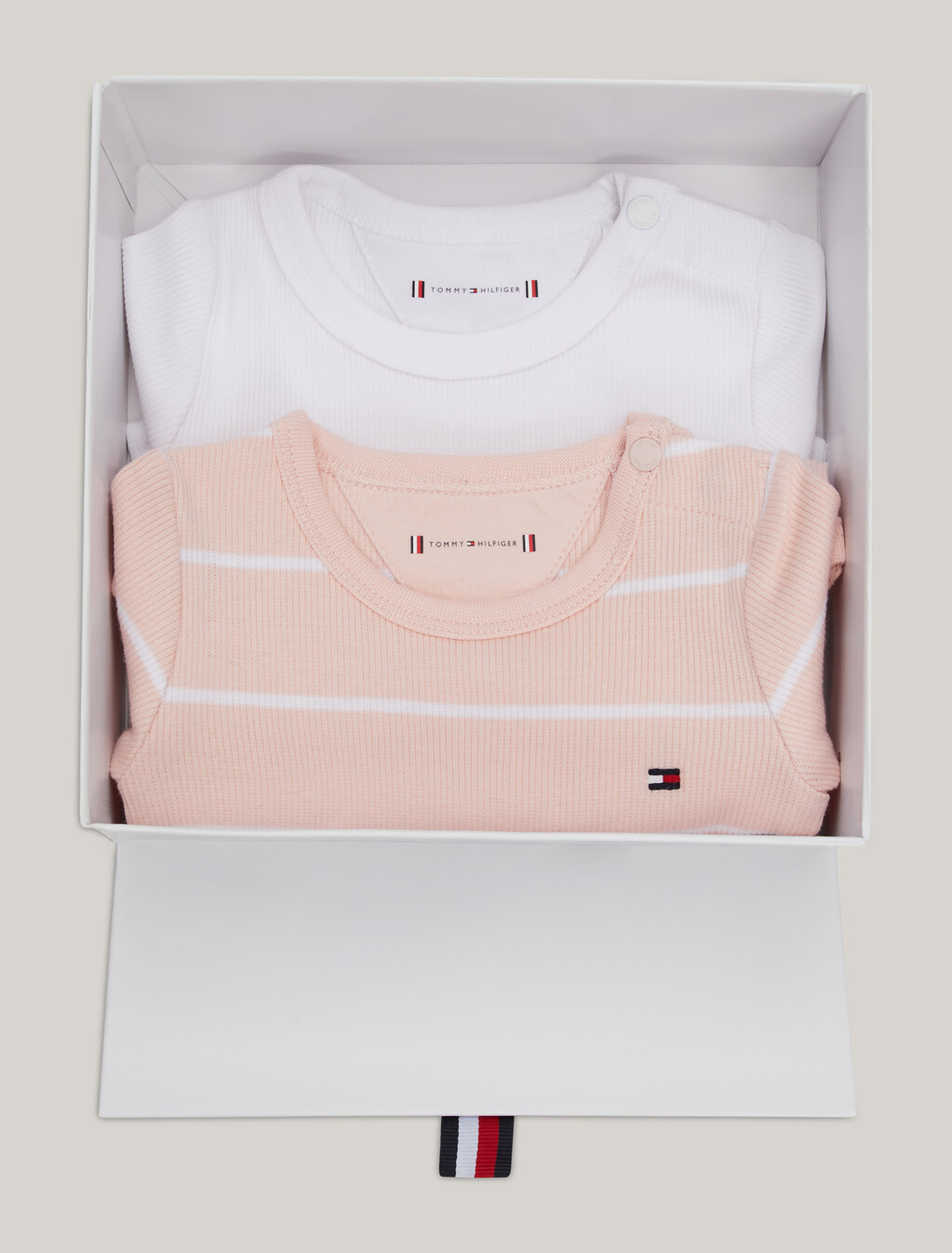 2-Pack Ribbed Logo Bodysuits Gift Box, Whimsy Pink, hi-res