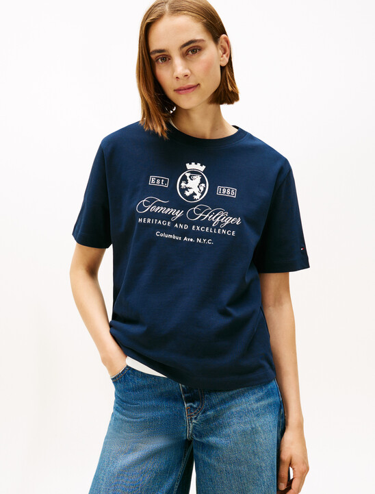 徽章刺繡寬版 T 恤