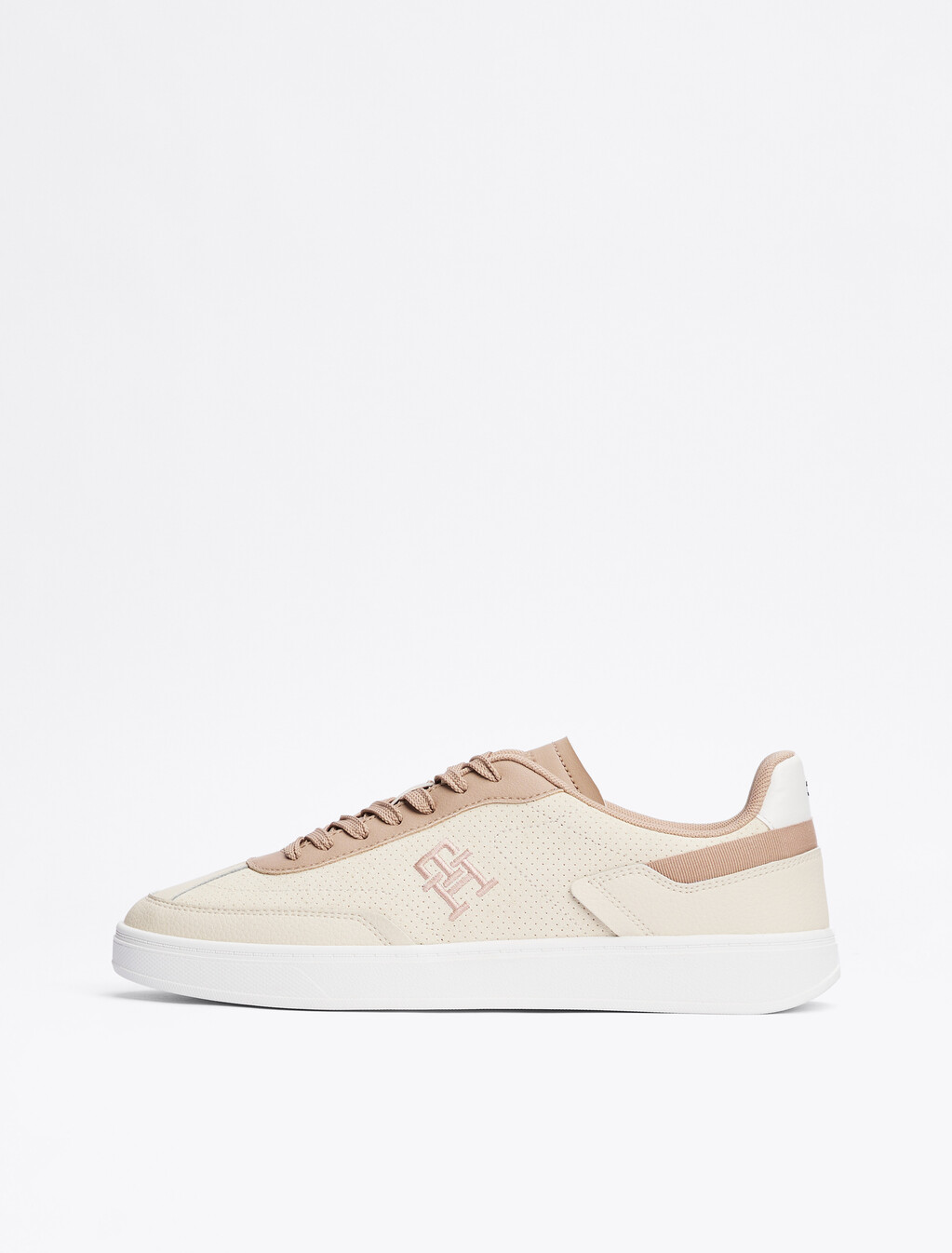 TH Monogram Colour-Blocked Trainers, Muslin/Claystone, hi-res