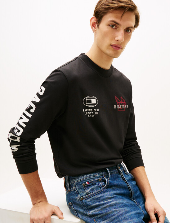 Graphic Jersey Long Sleeve T-Shirt