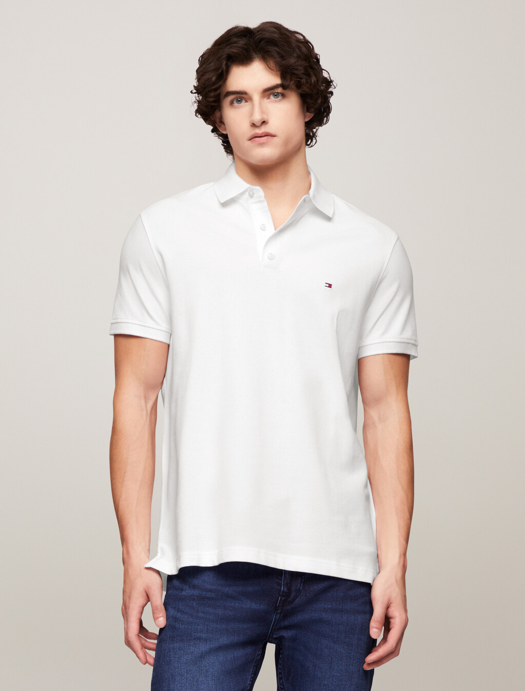 1985 系列修身 Polo 衫, White, hi-res