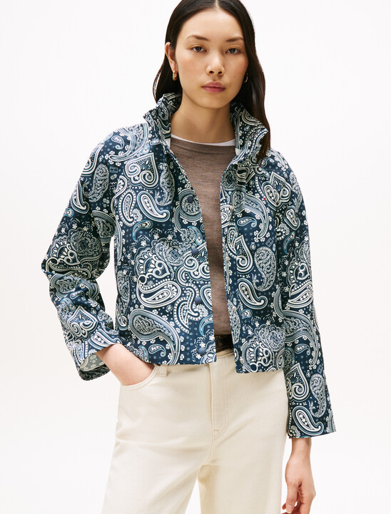 Cropped Nylon Windbreaker